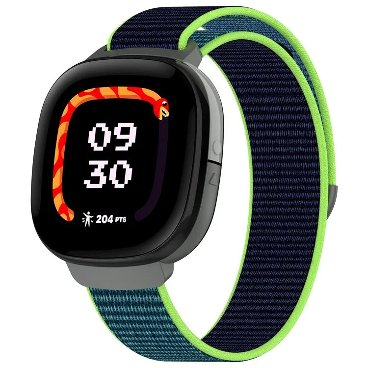 For Fitbit Ace LTE Children Watch Watchband Round Tail Braided Nylon Wrist Strap