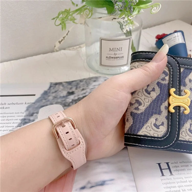 For Apple Watch Series 10 42mm / 9 8 7 41mm / SE (2023) SE (2022) SE 6 5 4 40mm / 3 2 1 38mm Genuine Cow Leather Strap