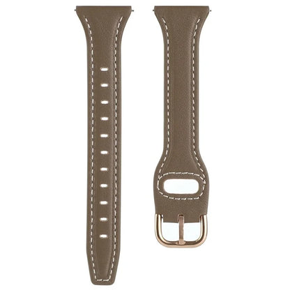 For Samsung Galaxy Watch7 44mm 40mm / Watch FE 40mm / Huawei Watch GT 3 42mm Genuine Cow Leather 20mm Watch Strap