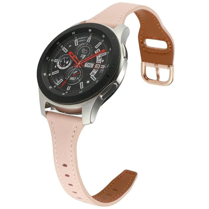 For Samsung Galaxy Watch7 44mm 40mm / Watch FE 40mm / Huawei Watch GT 3 42mm Genuine Cow Leather 20mm Watch Strap