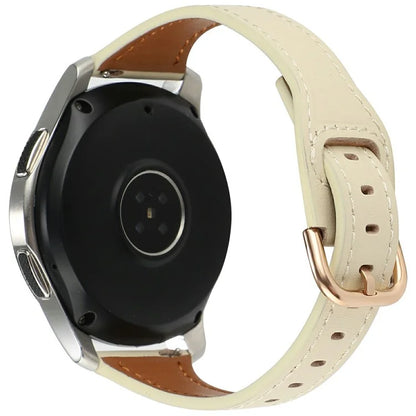 For Samsung Galaxy Watch7 44mm 40mm / Watch FE 40mm / Huawei Watch GT 3 42mm Genuine Cow Leather 20mm Watch Strap