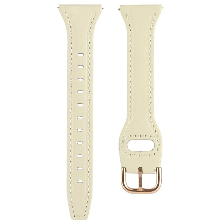 For Samsung Galaxy Watch7 44mm 40mm / Watch FE 40mm / Huawei Watch GT 3 42mm Genuine Cow Leather 20mm Watch Strap