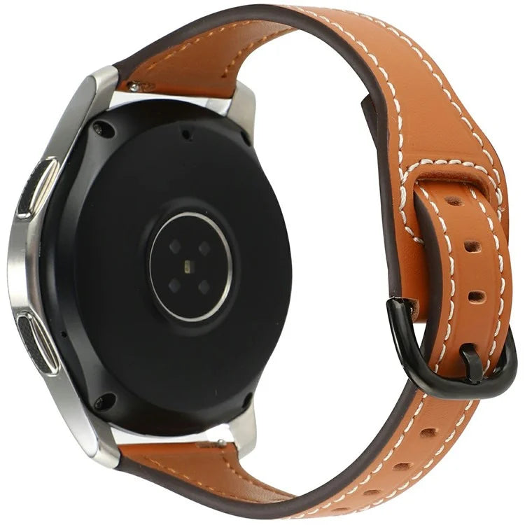 For Samsung Galaxy Watch7 44mm 40mm / Watch FE 40mm / Huawei Watch GT 3 42mm Genuine Cow Leather 20mm Watch Strap