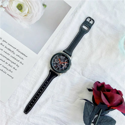 For Huawei Watch GT 4 41mm / Garmin Venu 3S Genuine Cow Leather Band 20mm Watch Strap