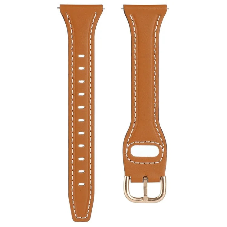For Huawei Watch GT 4 41mm / Garmin Venu 3S Genuine Cow Leather Band 20mm Watch Strap