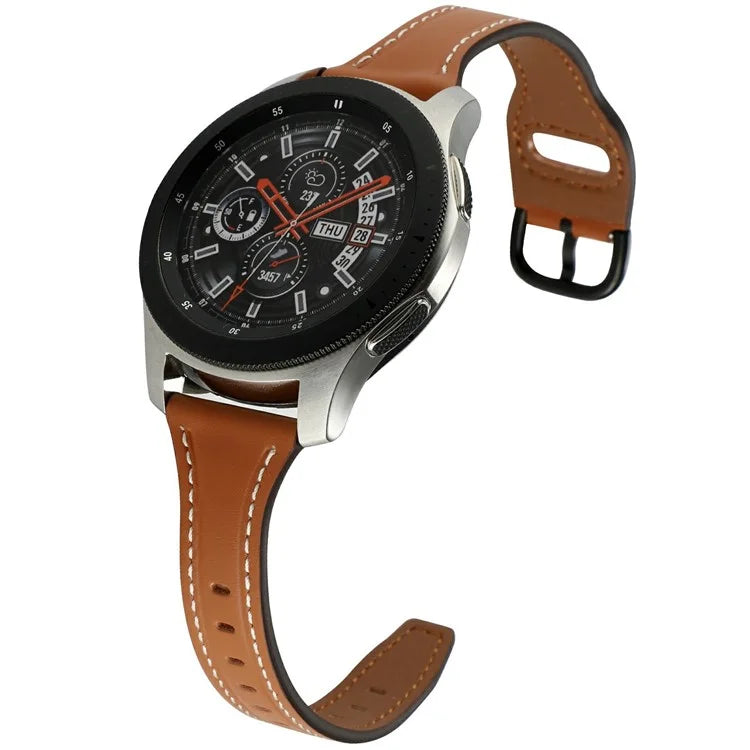 For Huawei Watch GT 4 41mm / Garmin Venu 3S Genuine Cow Leather Band 20mm Watch Strap