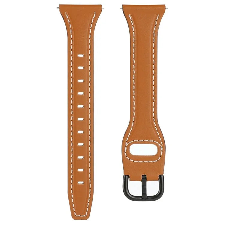 For Huawei Watch GT 4 41mm / Garmin Venu 3S Genuine Cow Leather Band 20mm Watch Strap