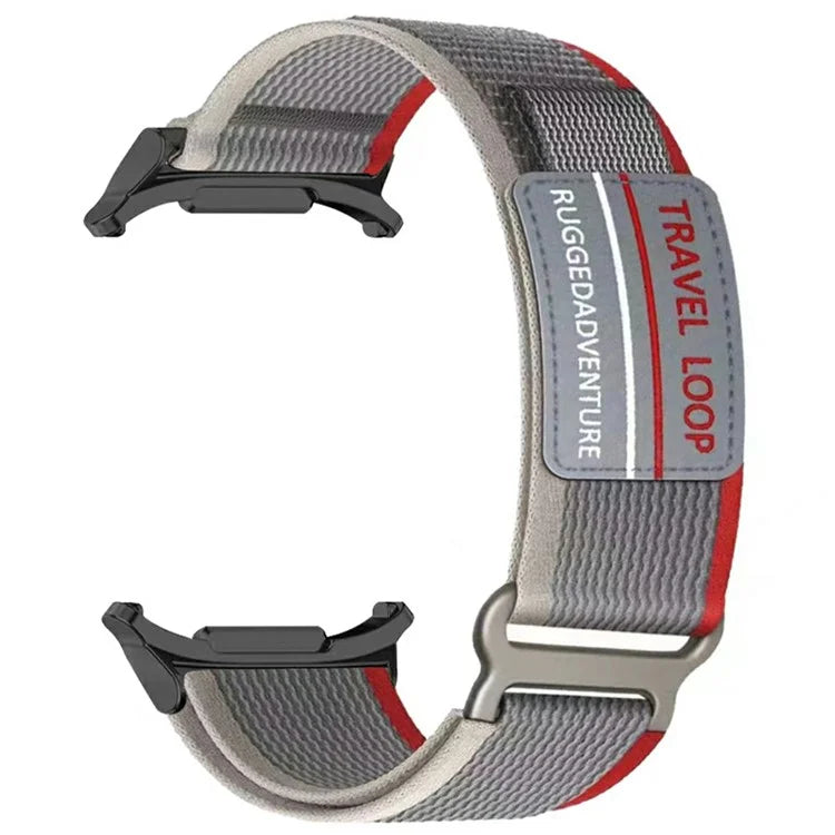 For Samsung Galaxy Watch Ultra 47mm Watch Band Adjustable Loop Fastener Nylon Strap