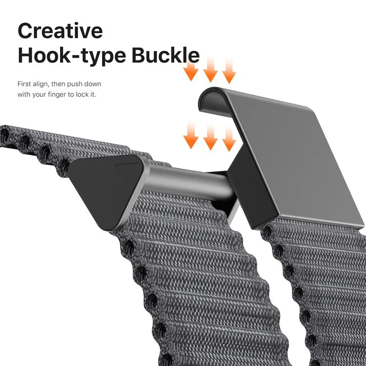 DUX DUCIS YC Series For Samsung Galaxy Watch3 45mm / Xiaomi Watch S4 Sport Nylon Watch Band 22mm Hook Buckle Strap
