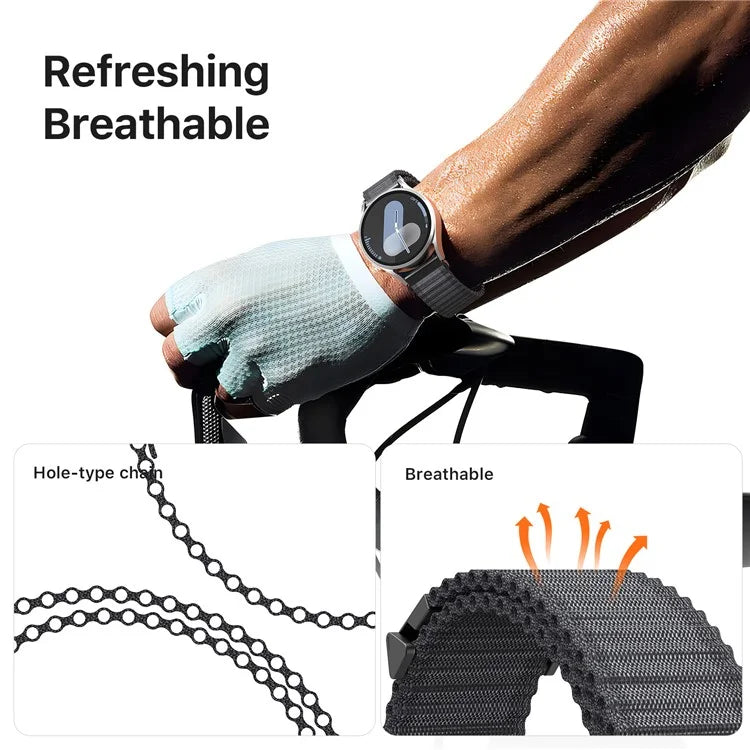 DUX DUCIS YC Series For Samsung Galaxy Watch3 45mm / Xiaomi Watch S4 Sport Nylon Watch Band 22mm Hook Buckle Strap