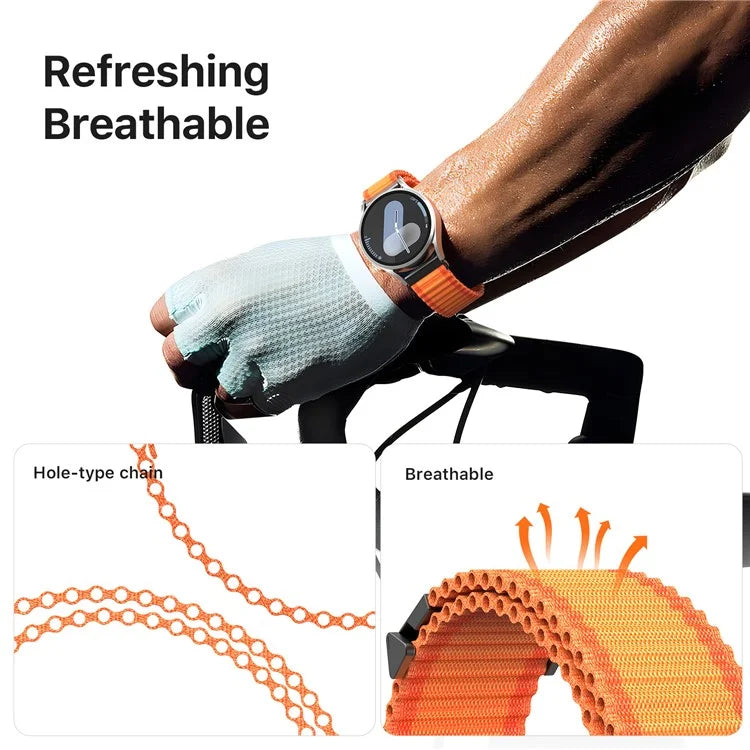 DUX DUCIS YC Series For Samsung Galaxy Watch3 45mm / Xiaomi Watch S4 Sport Nylon Watch Band 22mm Hook Buckle Strap
