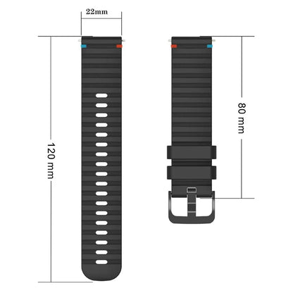 For Samsung Galaxy Watch3 45mm / Galaxy Watch 46mm / Huawei Watch GT 4 46mm Universal 22mm Silicone Watch Strap