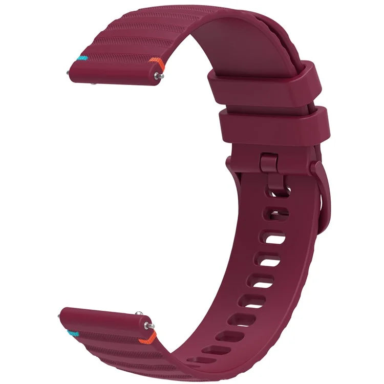 For Samsung Galaxy Watch3 45mm / Galaxy Watch 46mm / Huawei Watch GT 4 46mm Universal 22mm Silicone Watch Strap