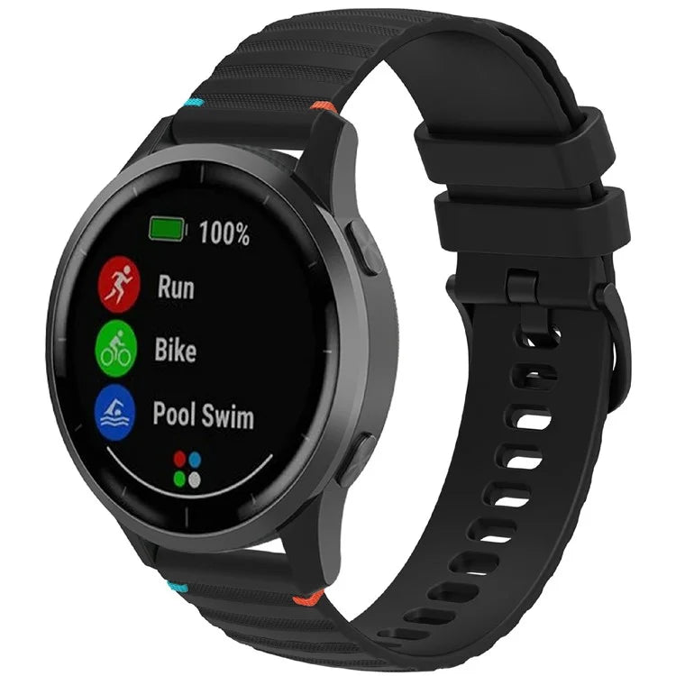 For Huawei Watch GT 4 41mm / Garmin Venu 3S / Garmin Forerunner 265S Universal 18mm Silicone Watch Strap