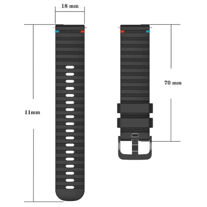 For Huawei Watch GT 4 41mm / Garmin Venu 3S / Garmin Forerunner 265S Universal 18mm Silicone Watch Strap