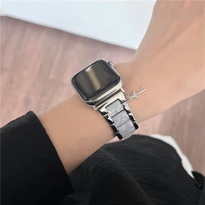 Resin+Zinc Alloy Strap for Apple Watch Series 10 42mm  /  Series 9 8 7 41mm  /  SE (2023) SE (2022) SE 6 5 4 40mm  /  3 2 1 38mm Band
