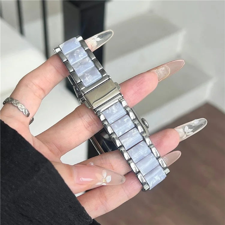 Resin+Zinc Alloy Strap for Apple Watch Series 10 42mm  /  Series 9 8 7 41mm  /  SE (2023) SE (2022) SE 6 5 4 40mm  /  3 2 1 38mm Band