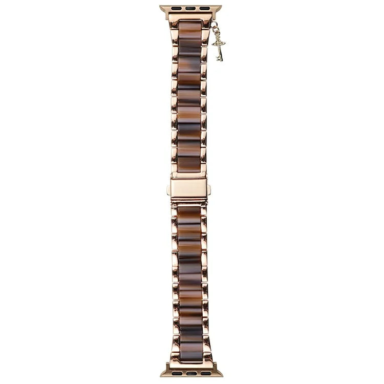 Resin+Zinc Alloy Strap for Apple Watch Series 10 42mm  /  Series 9 8 7 41mm  /  SE (2023) SE (2022) SE 6 5 4 40mm  /  3 2 1 38mm Band