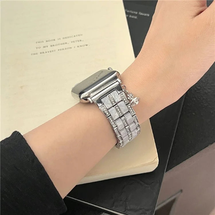 Resin+Zinc Alloy Strap for Apple Watch Series 10 42mm  /  Series 9 8 7 41mm  /  SE (2023) SE (2022) SE 6 5 4 40mm  /  3 2 1 38mm Band