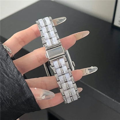 Resin+Zinc Alloy Strap for Apple Watch Series 10 42mm  /  Series 9 8 7 41mm  /  SE (2023) SE (2022) SE 6 5 4 40mm  /  3 2 1 38mm Band