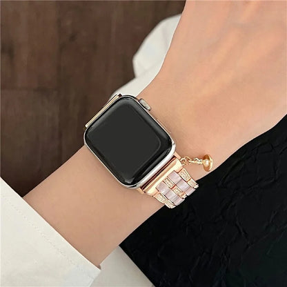 Resin+Zinc Alloy Strap for Apple Watch Series 10 42mm  /  Series 9 8 7 41mm  /  SE (2023) SE (2022) SE 6 5 4 40mm  /  3 2 1 38mm Band