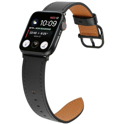 Genuine Cow Leather Strap for Apple Watch Series 10 42mm  /  Series 9 8 7 41mm  /  SE (2023) SE (2022) SE 6 5 4 40mm  /  3 2 1 38mm Band