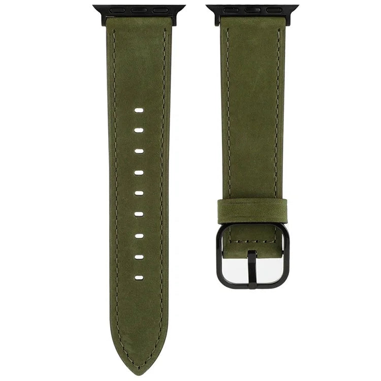 Genuine Cow Leather Strap for Apple Watch Series 10 42mm  /  Series 9 8 7 41mm  /  SE (2023) SE (2022) SE 6 5 4 40mm  /  3 2 1 38mm Band