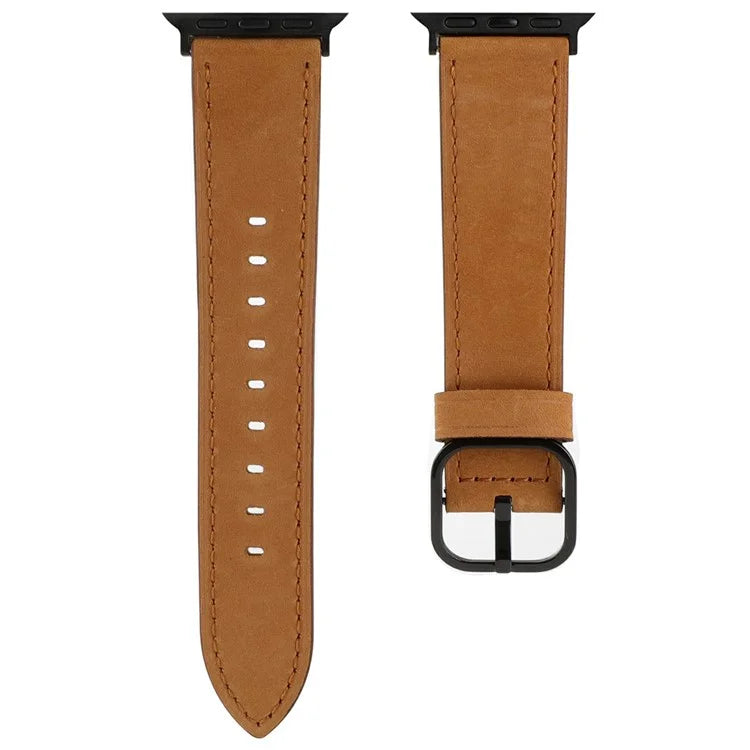 Genuine Cow Leather Strap for Apple Watch Series 10 42mm  /  Series 9 8 7 41mm  /  SE (2023) SE (2022) SE 6 5 4 40mm  /  3 2 1 38mm Band