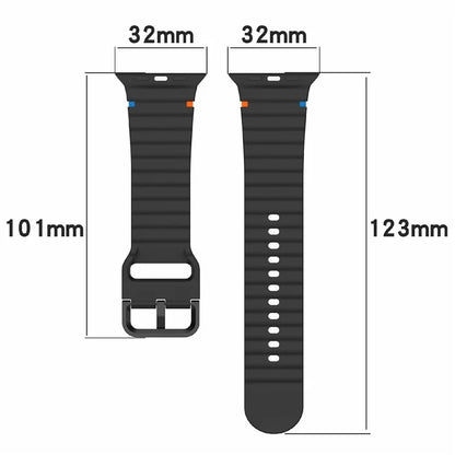 Silicone Strap for Apple Watch Series 10 42mm  /  Series 9 8 7 41mm  /  SE (2023) SE (2022) SE 6 5 4 40mm  /  3 2 1 38mm Band