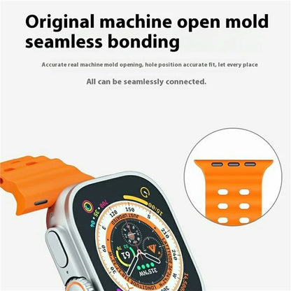 Silicone Strap for Apple Watch Series 10 46mm / Ultra 2 Ultra 49mm / Series 9 8 7 45mm / SE (2023) SE (2022) SE 6 5 4 44mm / 3 2 1 42mm