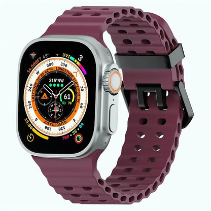 Silicone Strap for Apple Watch Series 10 46mm / Ultra 2 Ultra 49mm / Series 9 8 7 45mm / SE (2023) SE (2022) SE 6 5 4 44mm / 3 2 1 42mm