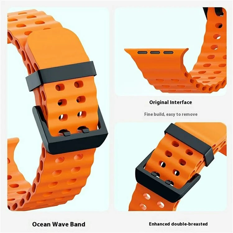 Silicone Strap for Apple Watch Series 10 46mm / Ultra 2 Ultra 49mm / Series 9 8 7 45mm / SE (2023) SE (2022) SE 6 5 4 44mm / 3 2 1 42mm