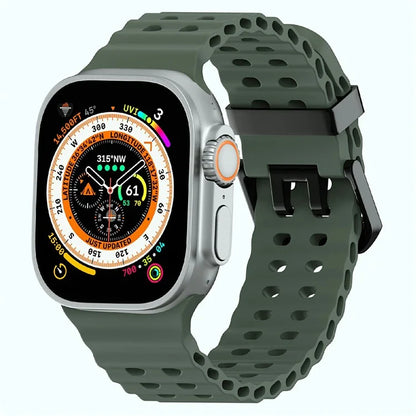 Silicone Strap for Apple Watch Series 10 46mm / Ultra 2 Ultra 49mm / Series 9 8 7 45mm / SE (2023) SE (2022) SE 6 5 4 44mm / 3 2 1 42mm