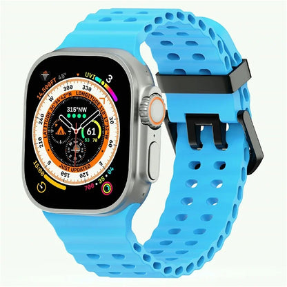 Silicone Strap for Apple Watch Series 10 46mm / Ultra 2 Ultra 49mm / Series 9 8 7 45mm / SE (2023) SE (2022) SE 6 5 4 44mm / 3 2 1 42mm