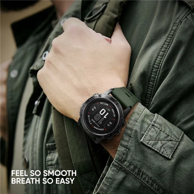 Silicone Strap for Garmin Fenix 7X Pro / Fenix 7X Quickfit 26mm Replacement Watch Band