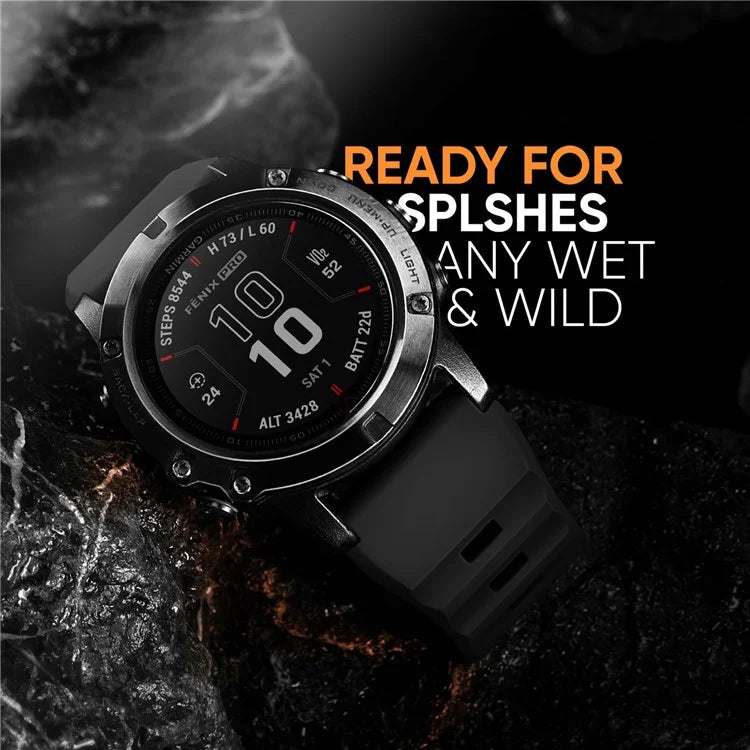Silicone Strap for Garmin Fenix 7X Pro / Fenix 7X Quickfit 26mm Replacement Watch Band