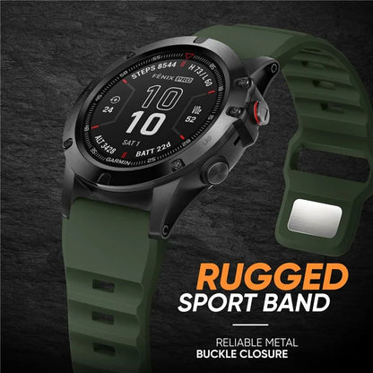 Silicone Strap for Garmin Fenix 7X Pro / Fenix 7X Quickfit 26mm Replacement Watch Band