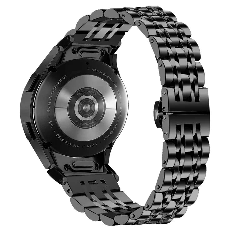 For Samsung Galaxy Watch7 44mm 40mm Metal Watch Band 7-Beads Strap with Quick Release Connector