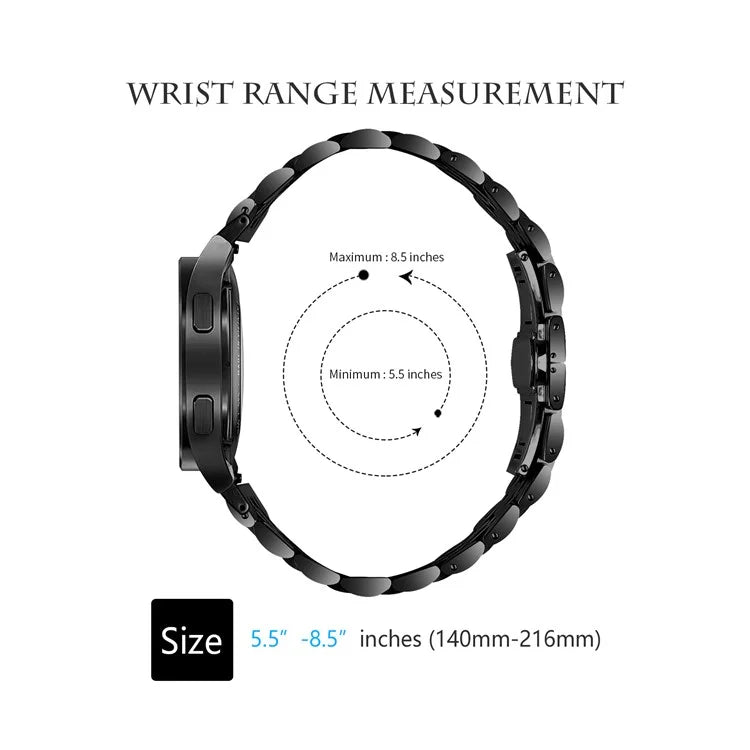 For Samsung Galaxy Watch7 44mm 40mm Metal Watch Band 7-Beads Strap with Quick Release Connector