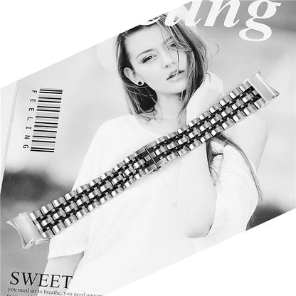 For Samsung Galaxy Watch7 44mm 40mm Metal Watch Band 7-Beads Strap with Quick Release Connector