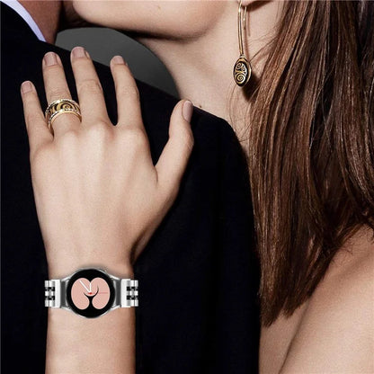 For Samsung Galaxy Watch7 44mm 40mm Metal Watch Band 7-Beads Strap with Quick Release Connector