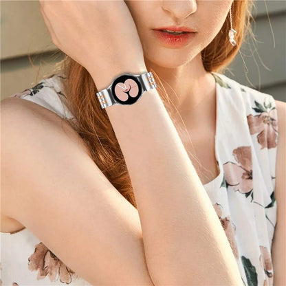 For Samsung Galaxy Watch7 44mm 40mm Metal Watch Band 7-Beads Strap with Quick Release Connector
