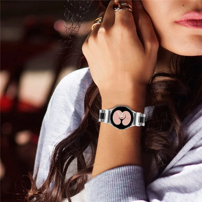 For Samsung Galaxy Watch7 40mm / 44mm Strap Quick Release Connector Stainless Steel Watch Band