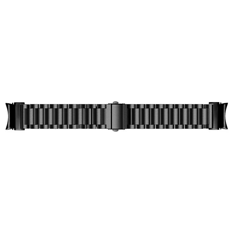 For Samsung Galaxy Watch7 40mm / 44mm Strap Quick Release Connector Stainless Steel Watch Band - Black