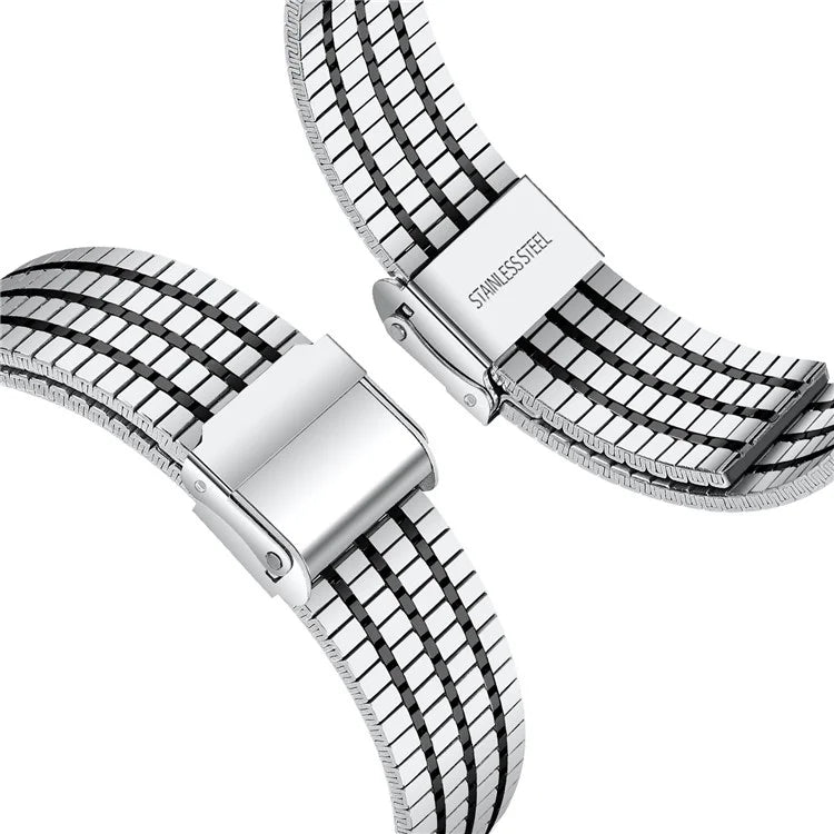 For Samsung Galaxy Watch7 44mm 40mm Watch Band 7-Beads Stainless Steel Wrist Strap