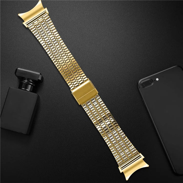 For Samsung Galaxy Watch7 44mm 40mm Watch Band 7-Beads Stainless Steel Wrist Strap