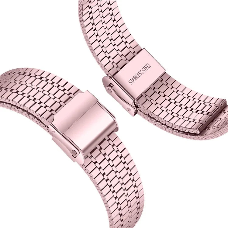 For Samsung Galaxy Watch7 44mm 40mm Watch Band 7-Beads Stainless Steel Wrist Strap