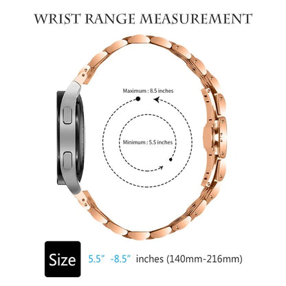 For Samsung Galaxy Watch7 44mm / 40mm Stainless Steel Band 7-Bead Smart Watch Strap with Connector