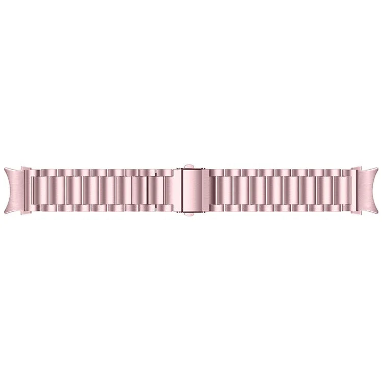 For Samsung Galaxy Watch7 44mm 40mm Stainless Steel Watch Band 3-Beads Wrist Strap