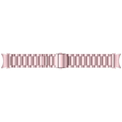 For Samsung Galaxy Watch7 44mm 40mm Stainless Steel Watch Band 3-Beads Wrist Strap